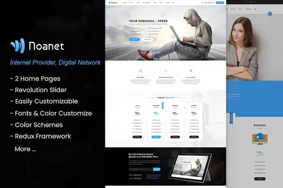 NOANET – INTERNET PROVIDER AND DIGITAL NETWORK WORDPRESS THEME